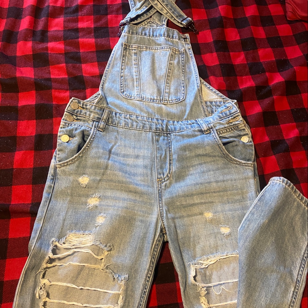 Light wash Jean overall